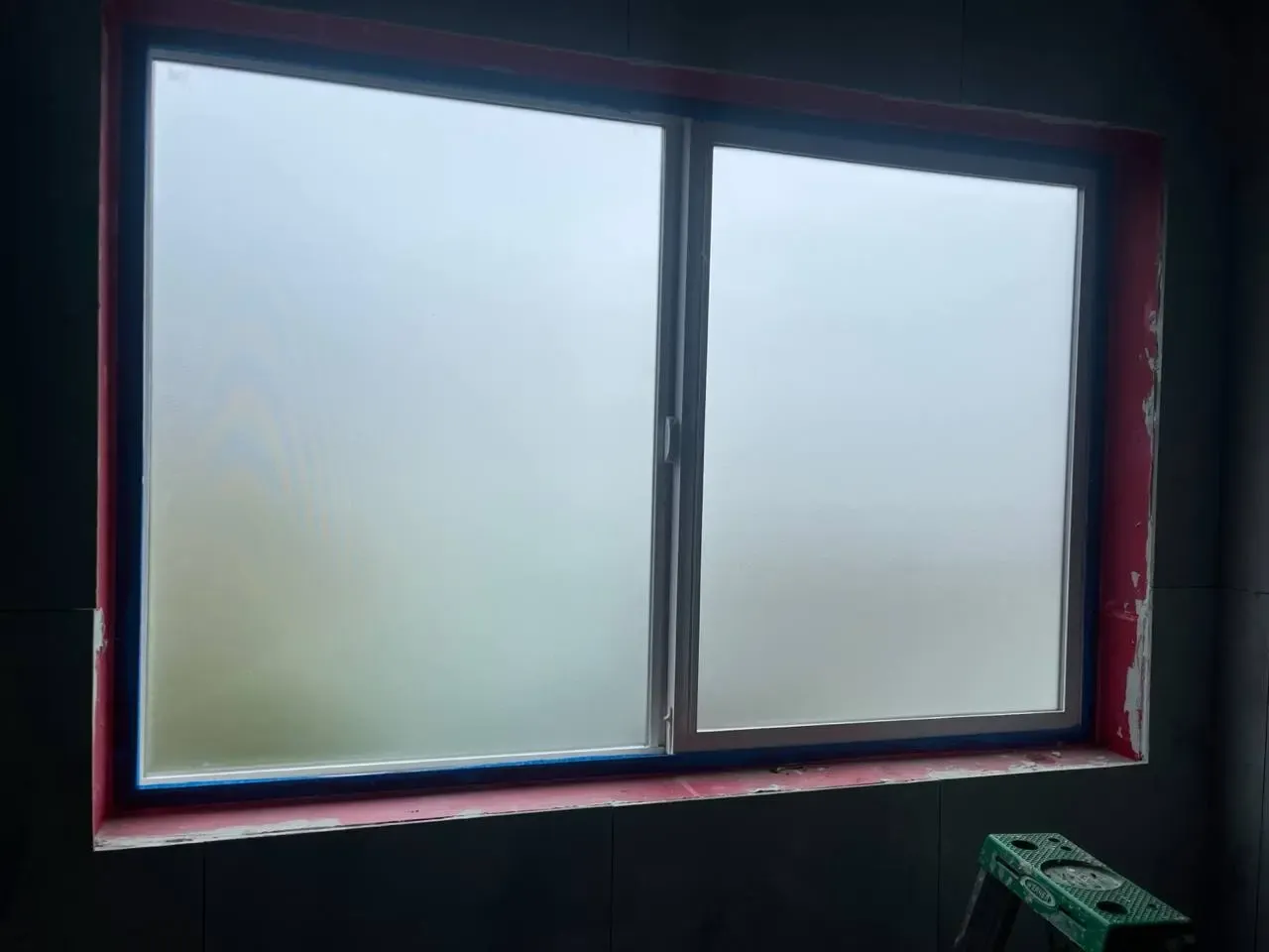 Frosted window glass