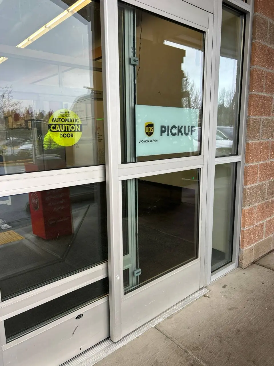 ups storefront automatic glass door