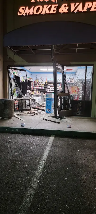 storefront damage after accident